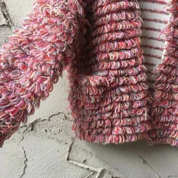 THE GREAT The Monster Fuzzy Multiple Tone Cardigan I Size 1 US - 4-6 S - Picture 9 of 13